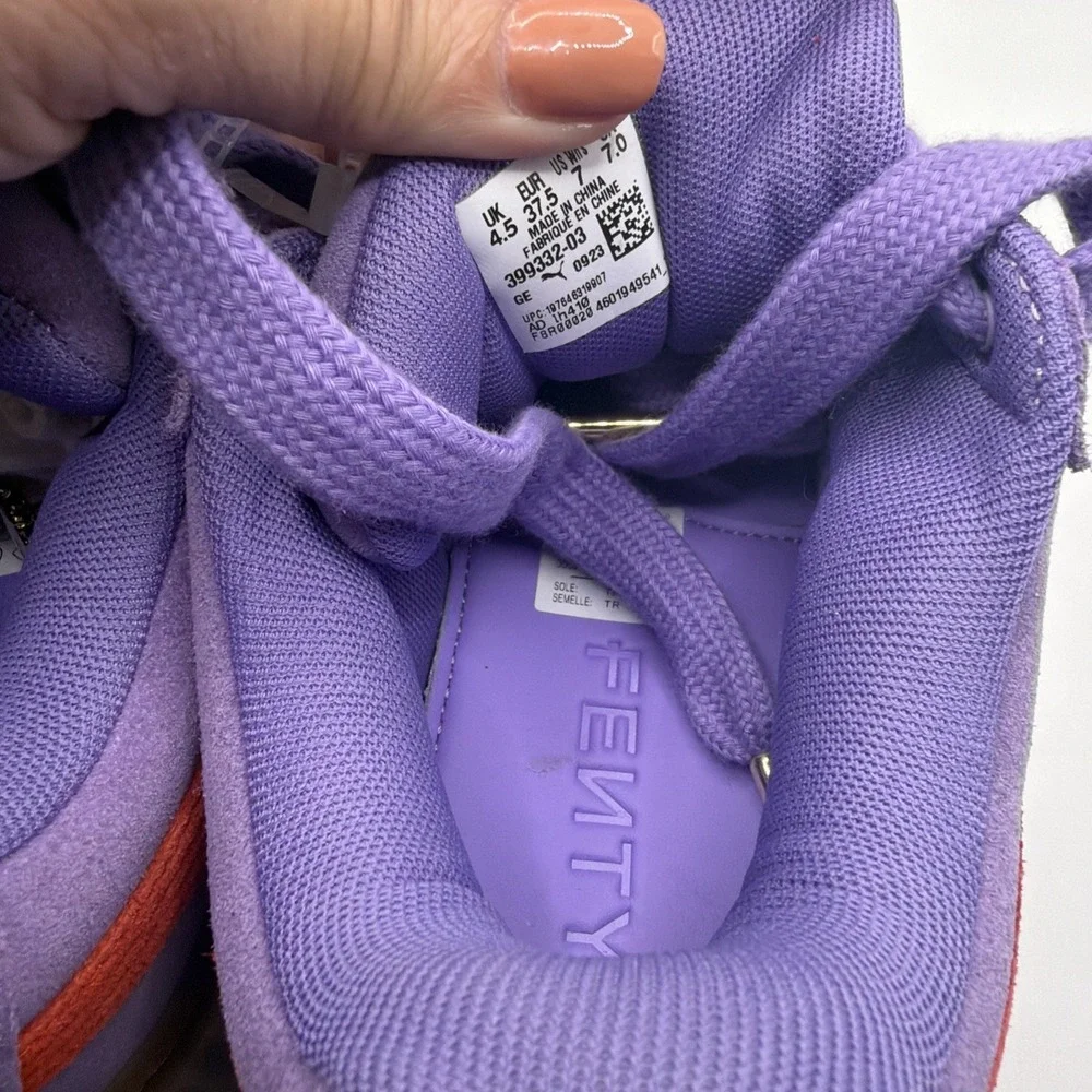 Puma Fenty By Rihanna Creeper Purple, Suede Red Gum‎ Sole Woman's 7